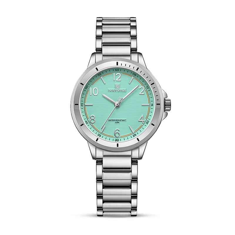 Naviforce NF5021 Fashion Tiffany Blue Dial Ladies Watch